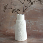 Vase porcelaine gravée